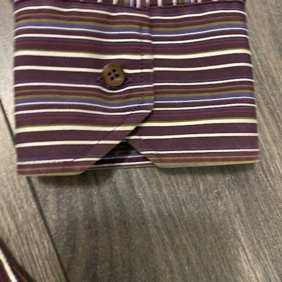 Etro Men's Striped Cotton Button Up Shirt Size XL - Picture 4 of 8